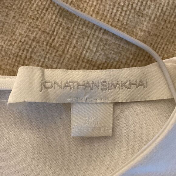 Jonathan Simkhai Blouse with Long Bell Sleeve, Ruffle and Lace detail. Size XS - Picture 5 of 6